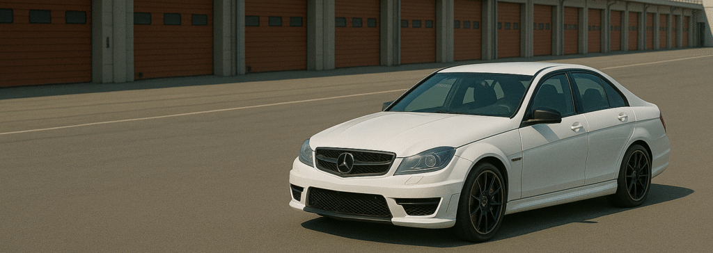 sport-car-in-front-of-garages